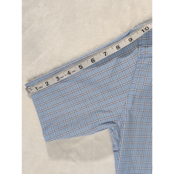 ❤️ Nautica Classic Fit Short Sleeve Blue Grid Check Shirt Men XS 100% Cotton - Picture 8 of 13